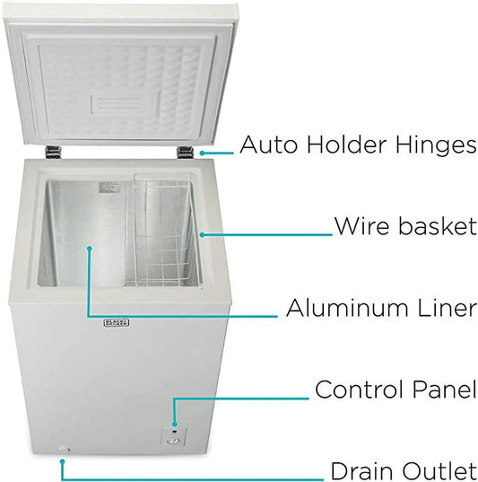 Black?�� BCFK356 3.5-Cubic-Foot Chest Freezer, White