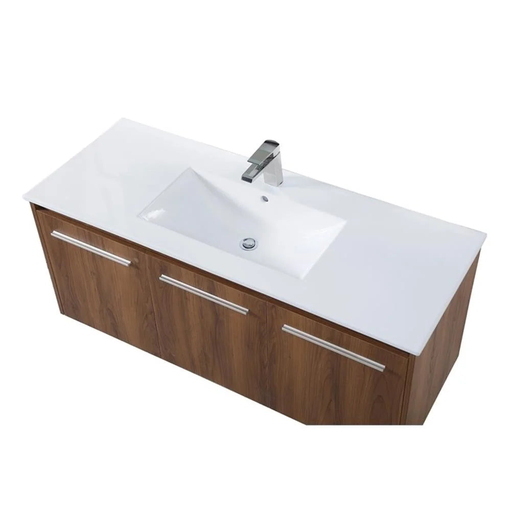 Elegant Kitchen and Bath 48 Inch  Single Bathroom Floating Vanity In Concrete Grey