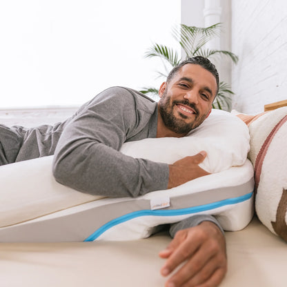 MedCline Shoulder Relief System, Bundle - Bed Wedge & Full Body Shoulder Pillow for Side Sleepers - with Extra Cases - Arm Hole Pocket & Incline Sleep Position - Large - 5'10" & Above, 1 Ct