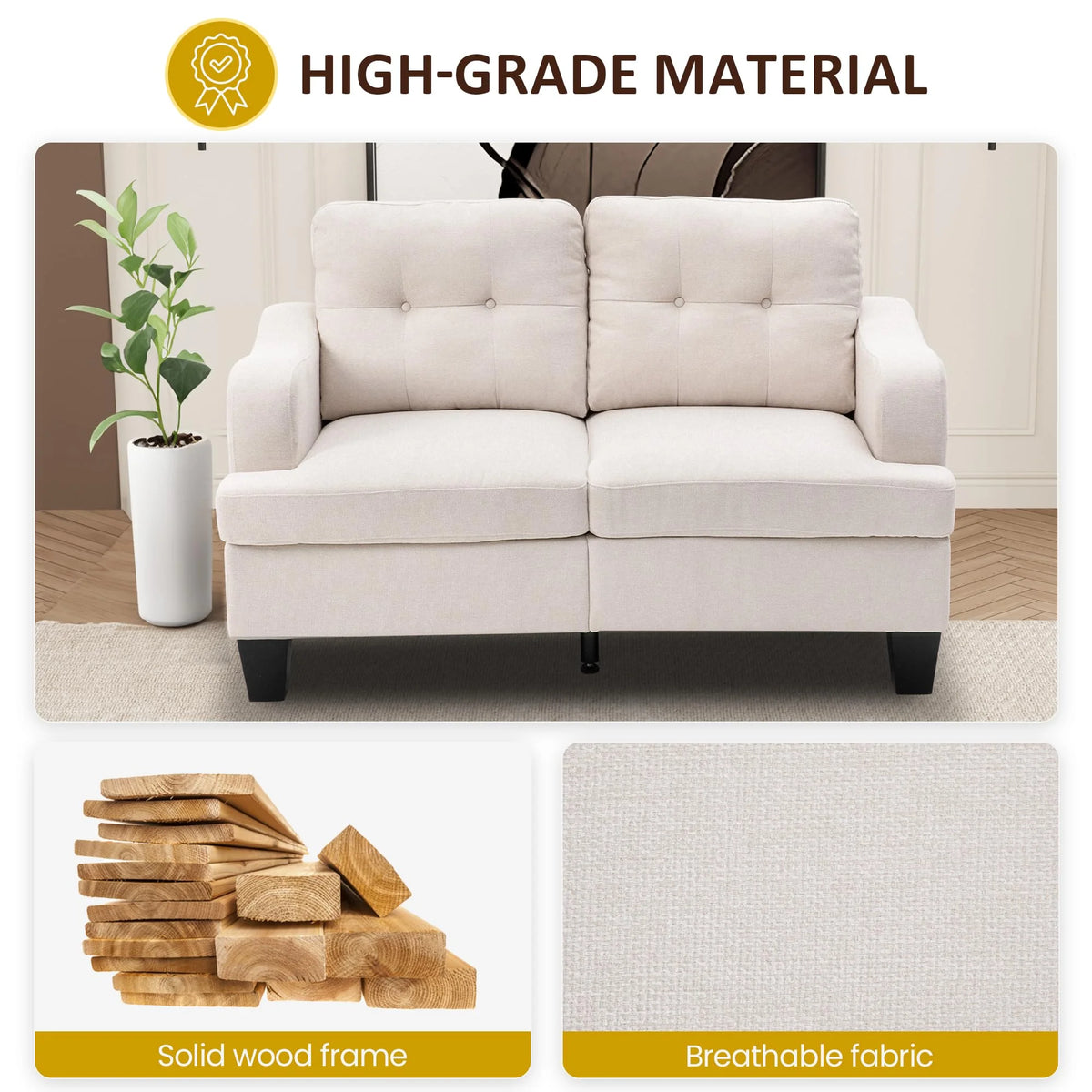 Royalcraft Swivel Nursery Glider Recliner, Comfy Upholstered Glider Chair with Lumbar Pillow and Footrest, Beige