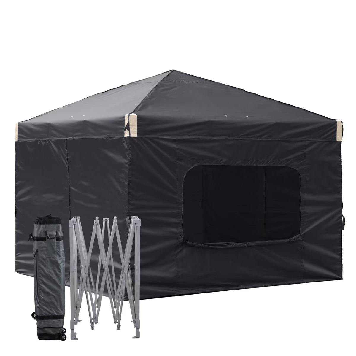 Aoodor Pop Up Canopy Tent with Removable Mesh Window Sidewalls, Portable Instant Shade Canopy with Roller Bag