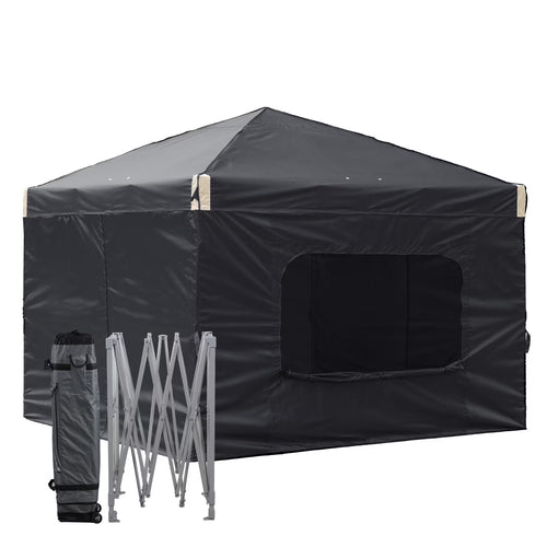 Aoodor Pop Up Canopy Tent with Removable Mesh Window Sidewalls, Portable Instant Shade Canopy with Roller Bag