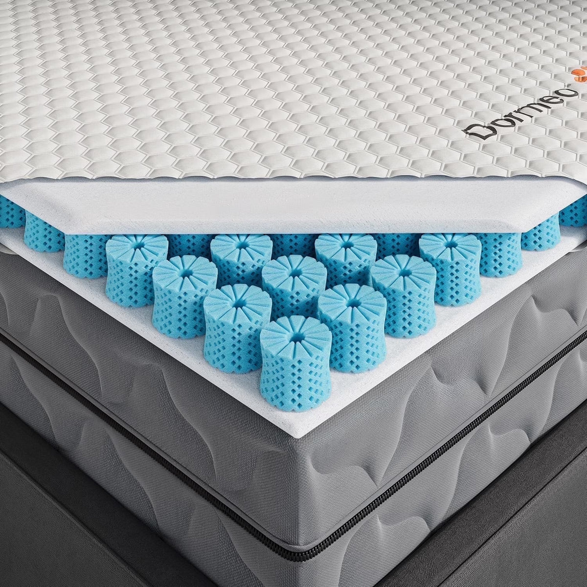 Dormeo Premium Mattress Topper Queen Bed Cooling Mattress Pad with Octaspring Technology