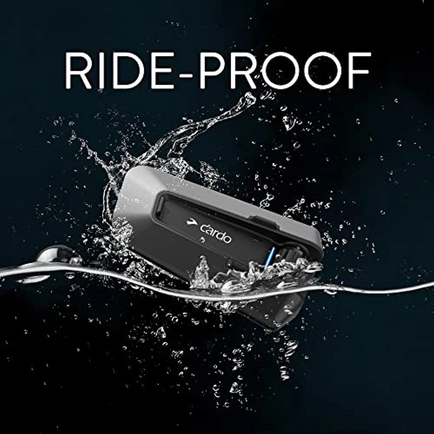 Cardo PACKTALK Edge Motorcycle Bluetooth Communication System Headset Intercom - Dual Pack