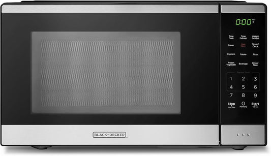 BLACK+DECKER 0.9 Cu Ft Microwave Oven Countertop , 6 Auto Menus, 10 Power Levels, Digital Panel, 900W