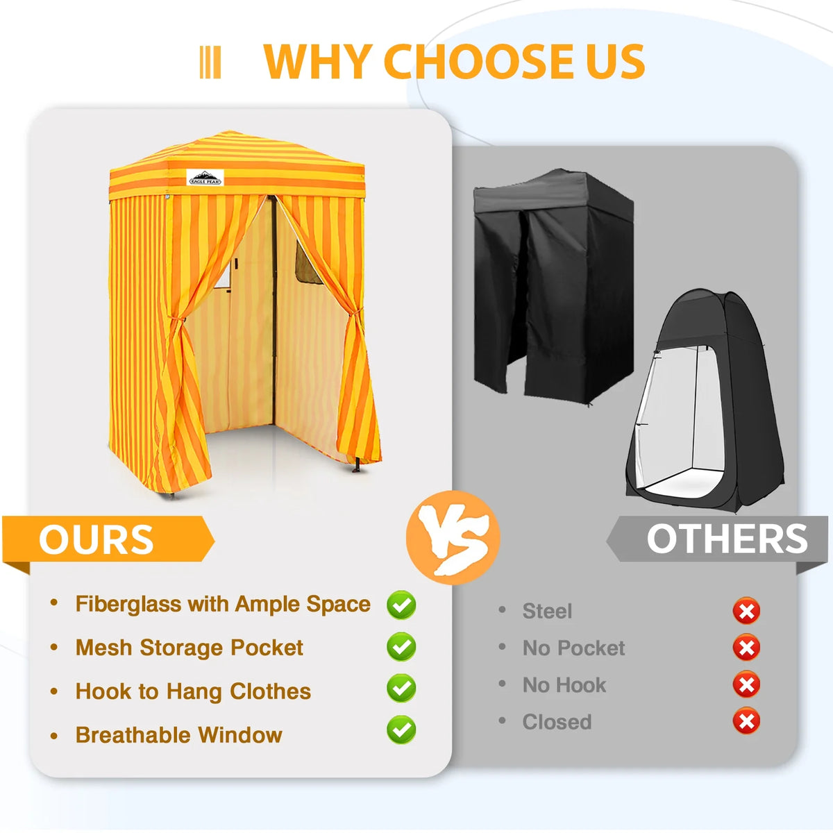 EAGLE PEAK Flex Ultra Compact 4 ft x 4 ft Pop-up Changing Room Canopy, Portable Privacy Cabana