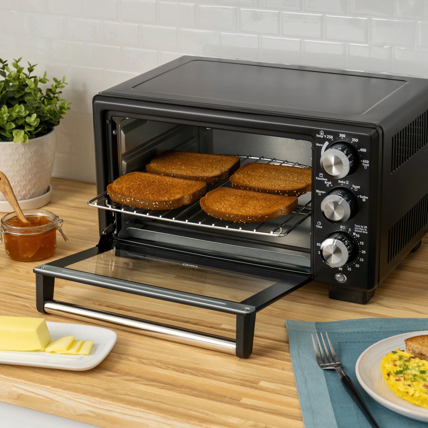Oster? Convection 4-Slice Toaster Oven, Matte Black, Convection Oven and Countertop Oven