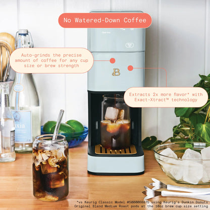 Beautiful Perfect Grind�?Programmable Single Serve Coffee Maker, White Icing by Drew Barrymore