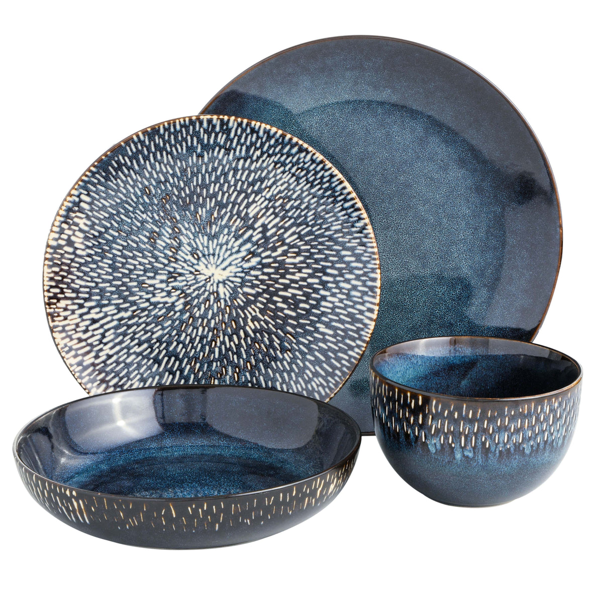 Gibson Elite Matisse 16-Piece Dinnerware Set - Taupe