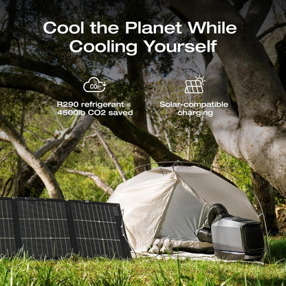 EF EcoFlow WAVE 3 Portable Air Conditioner, 1800W/6100 BTU Cooling and 2000W/6800 BTU Heating, 1000W Fast Charging in 75 mins, 8H Wireless Running, APP Control, for Camping, Vanlife, RVs