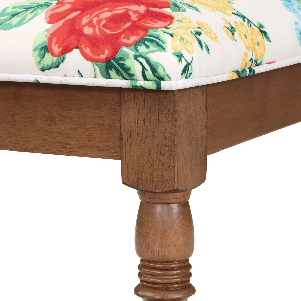 The Pioneer Woman Vintage Floral Dining Chairs Made With Solid Wood Frame, Set of 2