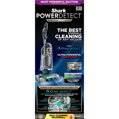 Shark POWERDETECT Upright Vacuum, Pet-Friendly, Two Brushroll System, Powerful Suction, DuoClean Detect, Self-cleaning Brushroll, Odor Neutralizer, LED Lights, AZ4000 Black/Teal