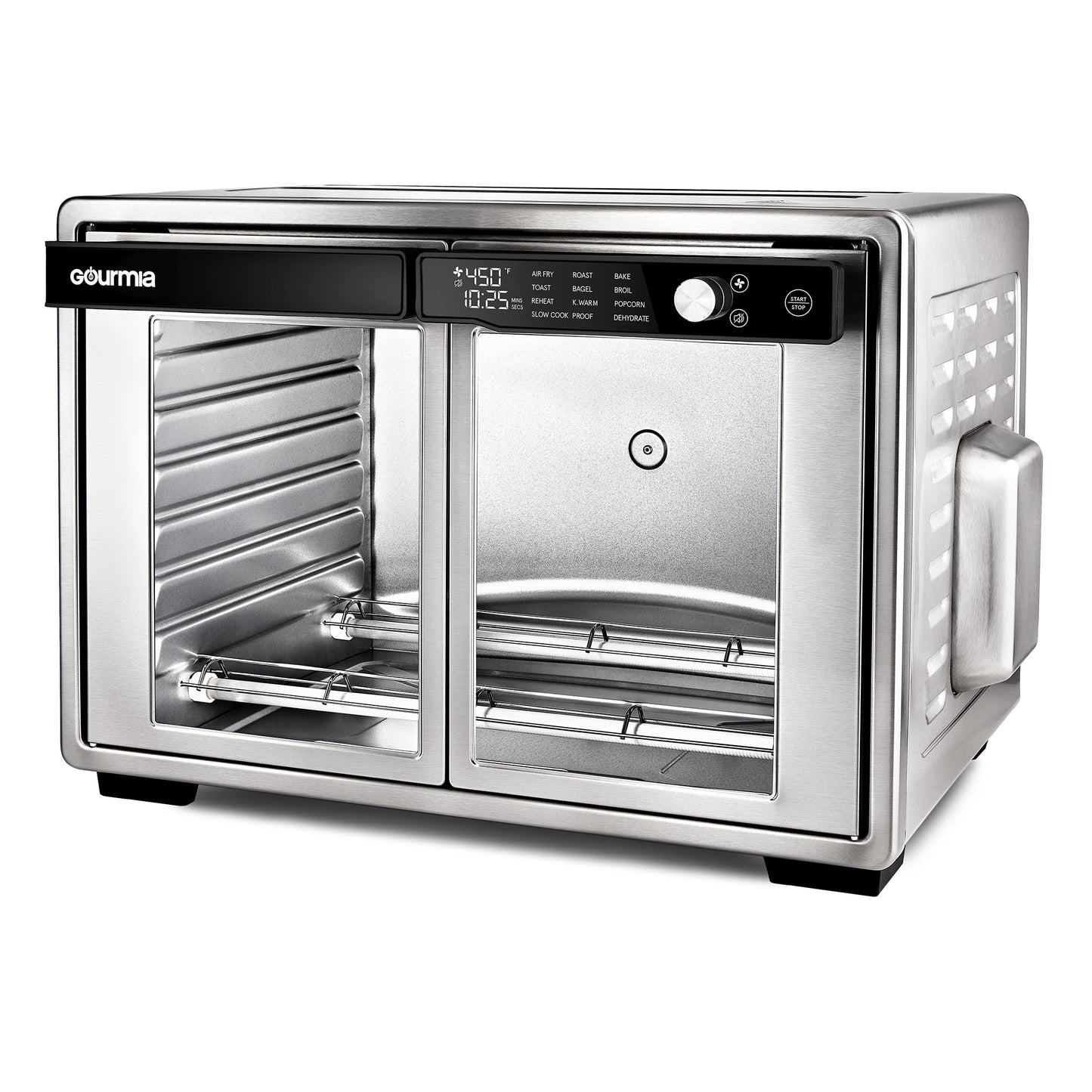 Gourmia 1700W 9-Slice Digital Toaster Oven Air Fryer, 12 Cooking Preset, 35L, Stainless Steel