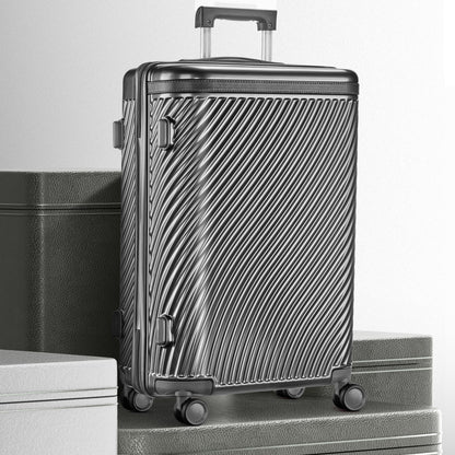 3 Piece Luggage Sets Hard Shell Suitcase Set with Spinner Wheels for Travel Trips Business 20" 24" 28", Rose Gold