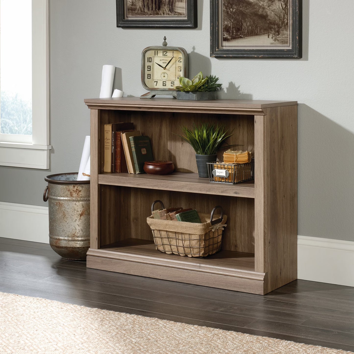Sauder Select 2 Shelf Bookcase, Washington Cherry Finish
