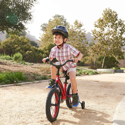 Mobo First Boy's 14" Kids Bike, Ages 3-5 Years Old, Red
