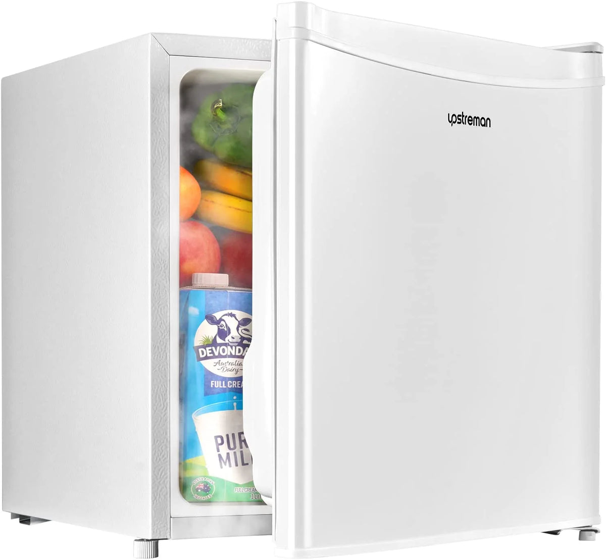 Upstreman 1.7 Cu.ft Mini Fridge with Freezer, Dorm Essentials, Adjustable Thermostat, Energy Saving, Low Noise, Single Door Compact Refrigerator for Dorm, Office, Bedroom, Red-FR17