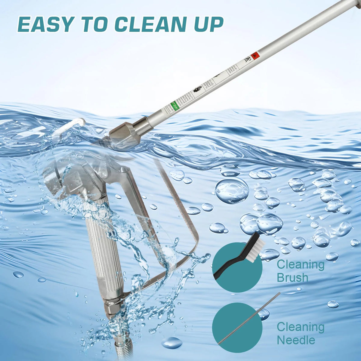 X10 Airless Paint Sprayer, Electric Paint Machine with Extension Pole and Cleaning Kits, 3300 PSI 750W, 0.32GPM Stand Paint Sprayer for DIY Painting Projects Home Interior & House Exterior