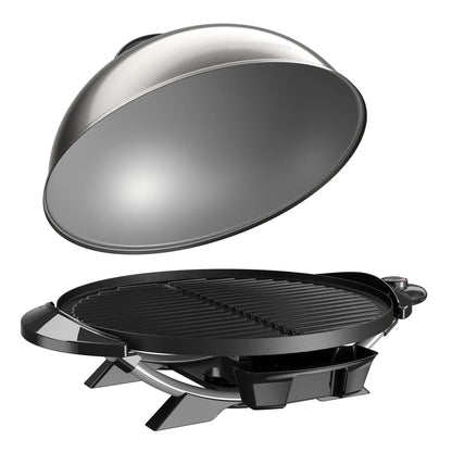 Foreman 15 Serving Nonstick Indoor/Outdoor Electric Grill in Gun Metal