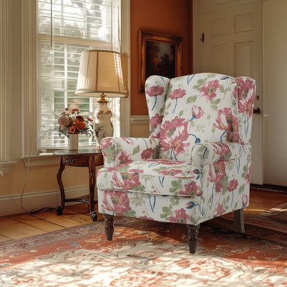EROMMY Upholstered Accent Chair, Floral Print Fabric Armchair