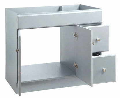 Design House Wyndham 36" Solid Wood Ready to Assemble 2-Door and 2-Drawer Bathroom Vanity Cabinet, White