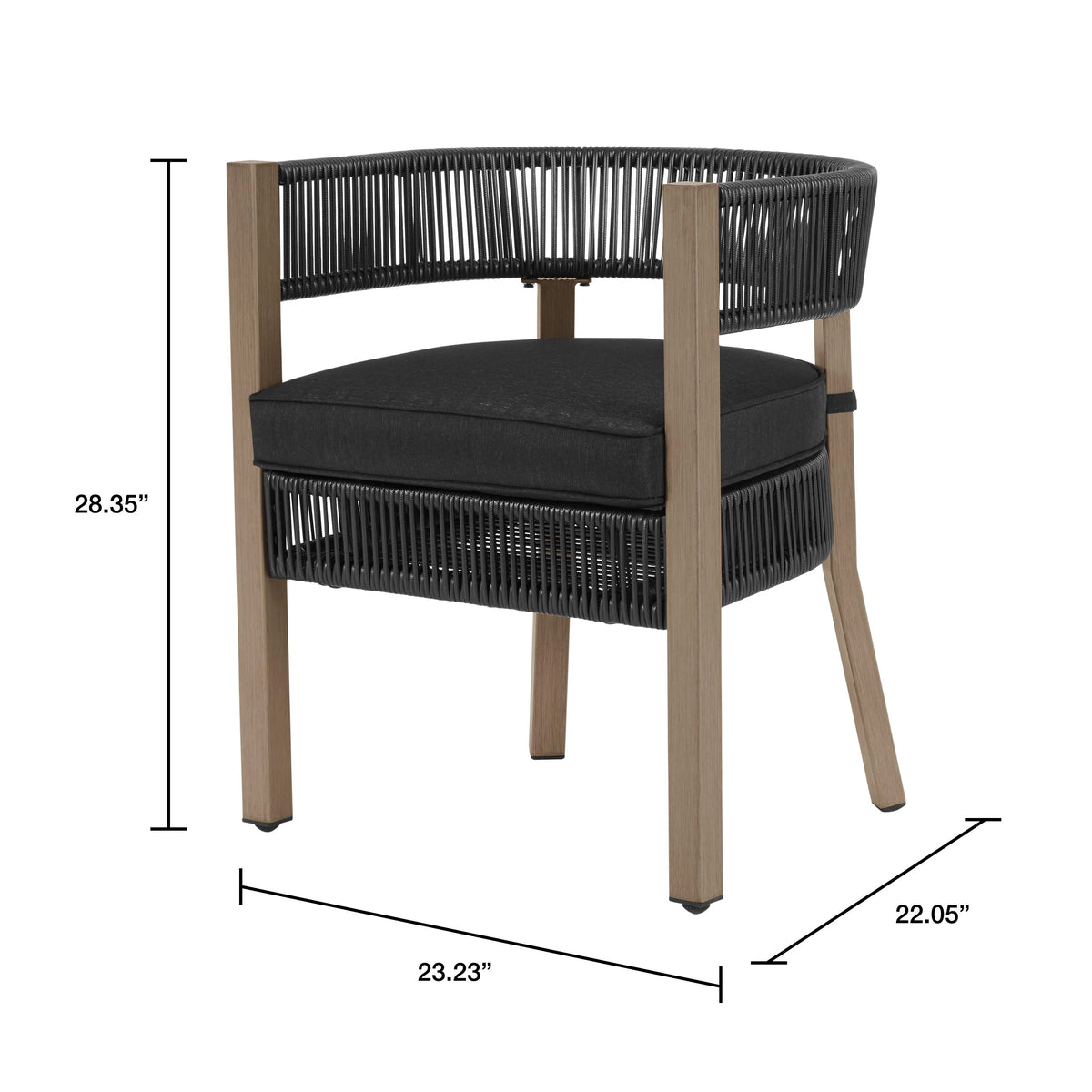 Better Homes & Gardens Tarren 5 Piece Outdoor Dining Set, Black