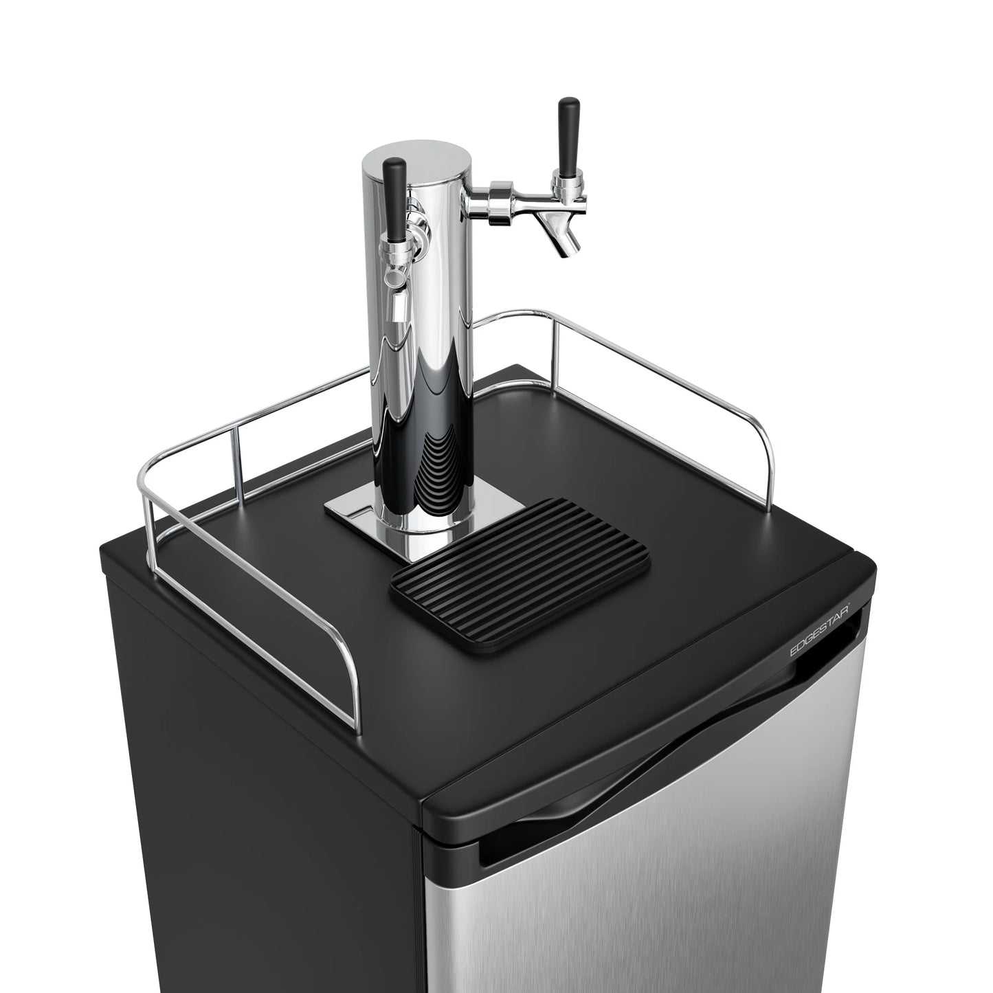 Edgestar Kc2000twin 20" Wide Dual Tap Kegerator For Full Size Kegs - Black
