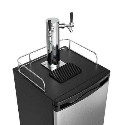 Edgestar Kc2000twin 20" Wide Dual Tap Kegerator For Full Size Kegs - Black