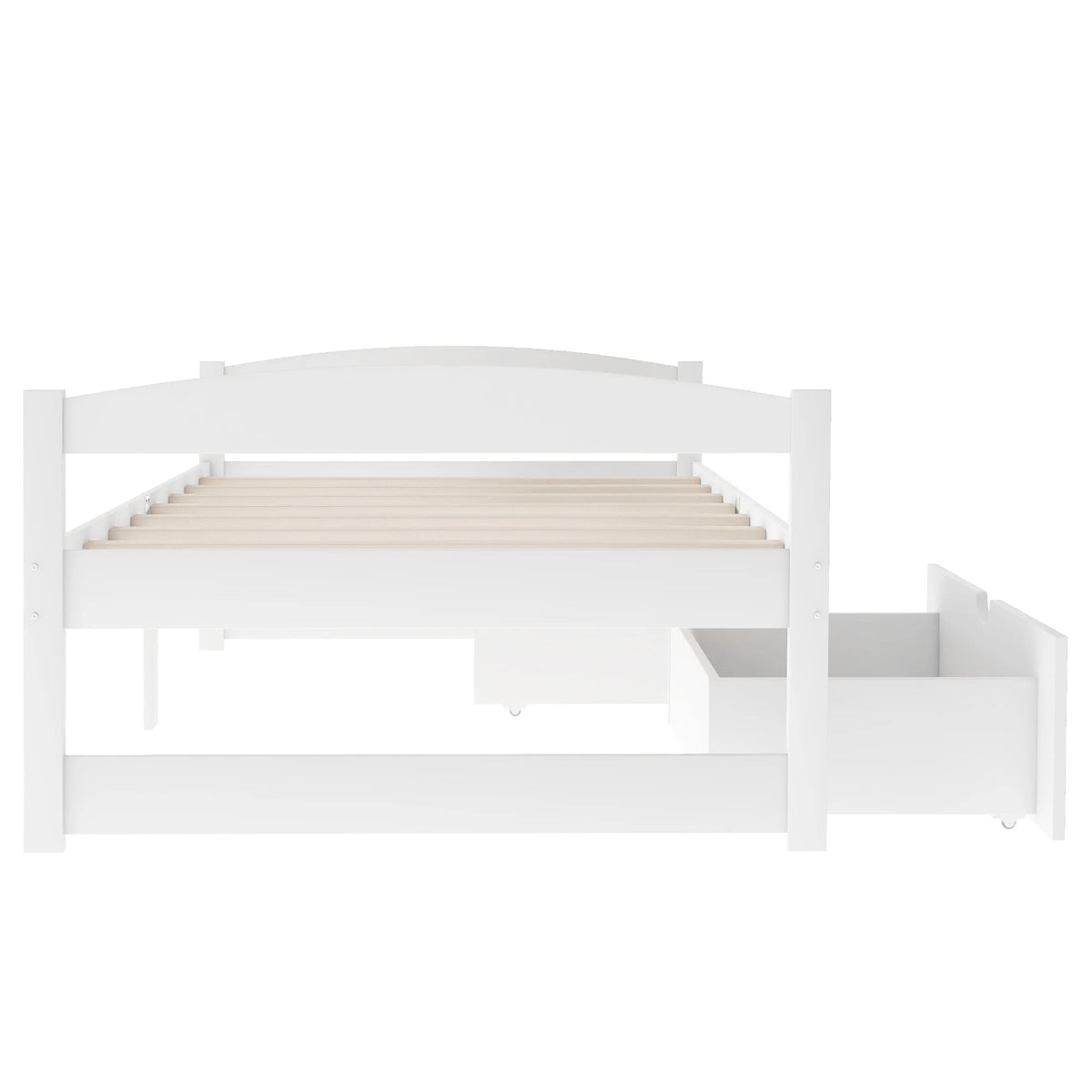 Euroco Twin Size Wooden Daybed with 2 Storage Drawers for Kids Bedroom, Gray