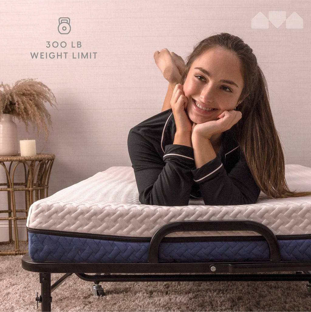 Milliard Twin Steel Folding Bed with Luxurious Memory Foam
