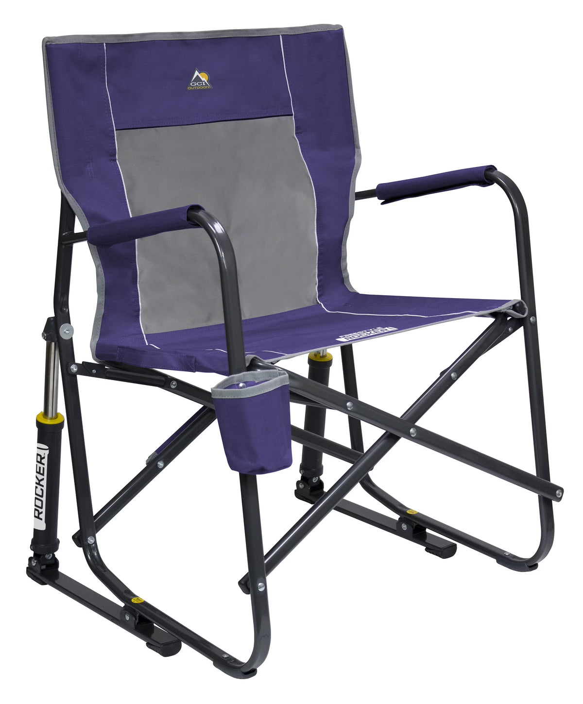 GCI Outdoor Freestyle Rocker Foldable Rocking Camp Chair, Maroon