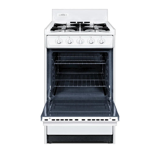 SUMMIT 20" Wide Propane Gas Range, Battery Start