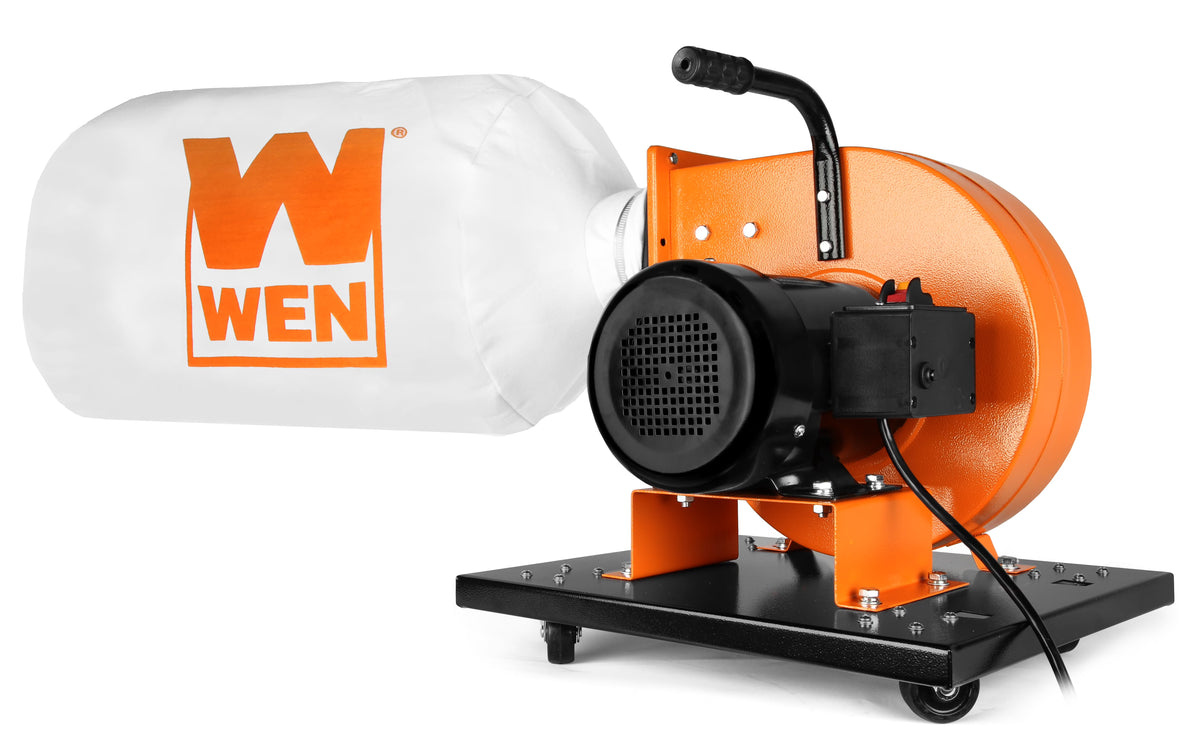 WEN 7.4-Amp Rolling Dust Collector with Induction Motor, 15-Gallon Bag and Optional Wall Mount