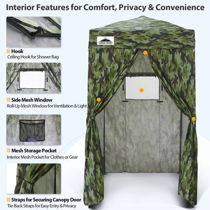 EAGLE PEAK Flex Ultra Compact 4 ft x 4 ft Pop-up Changing Room Canopy, Portable Privacy Cabana