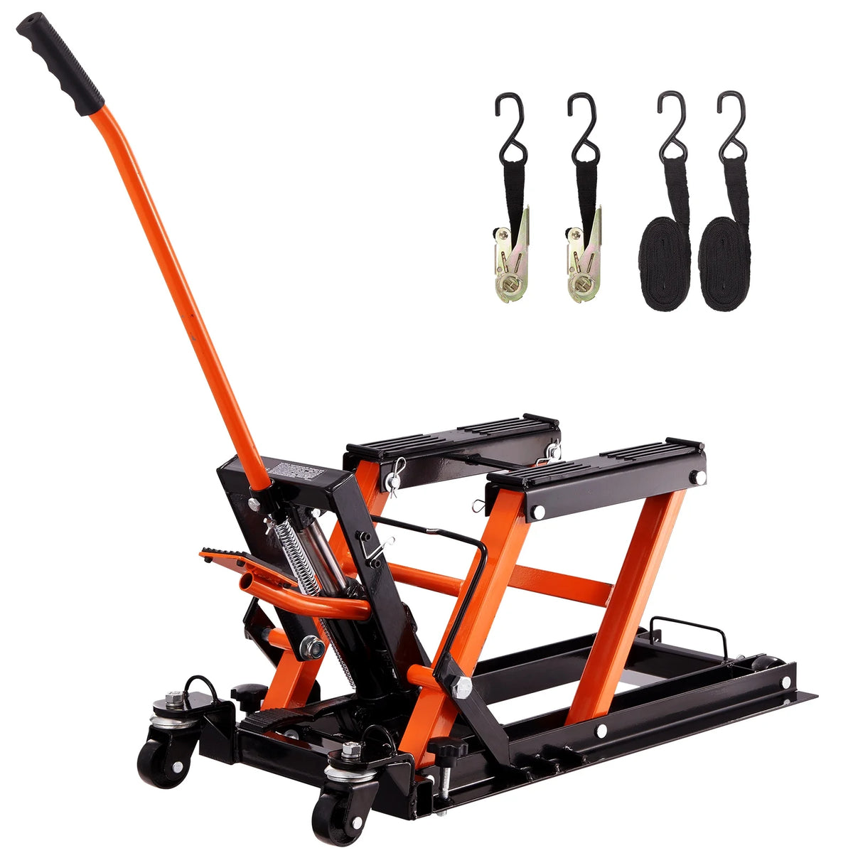 KFFKFF 1500 LB Hydraulic Motorcycle ATV Lift Jack Hydraulic Pump Hoist Jack ATV Dirt Bike Stand