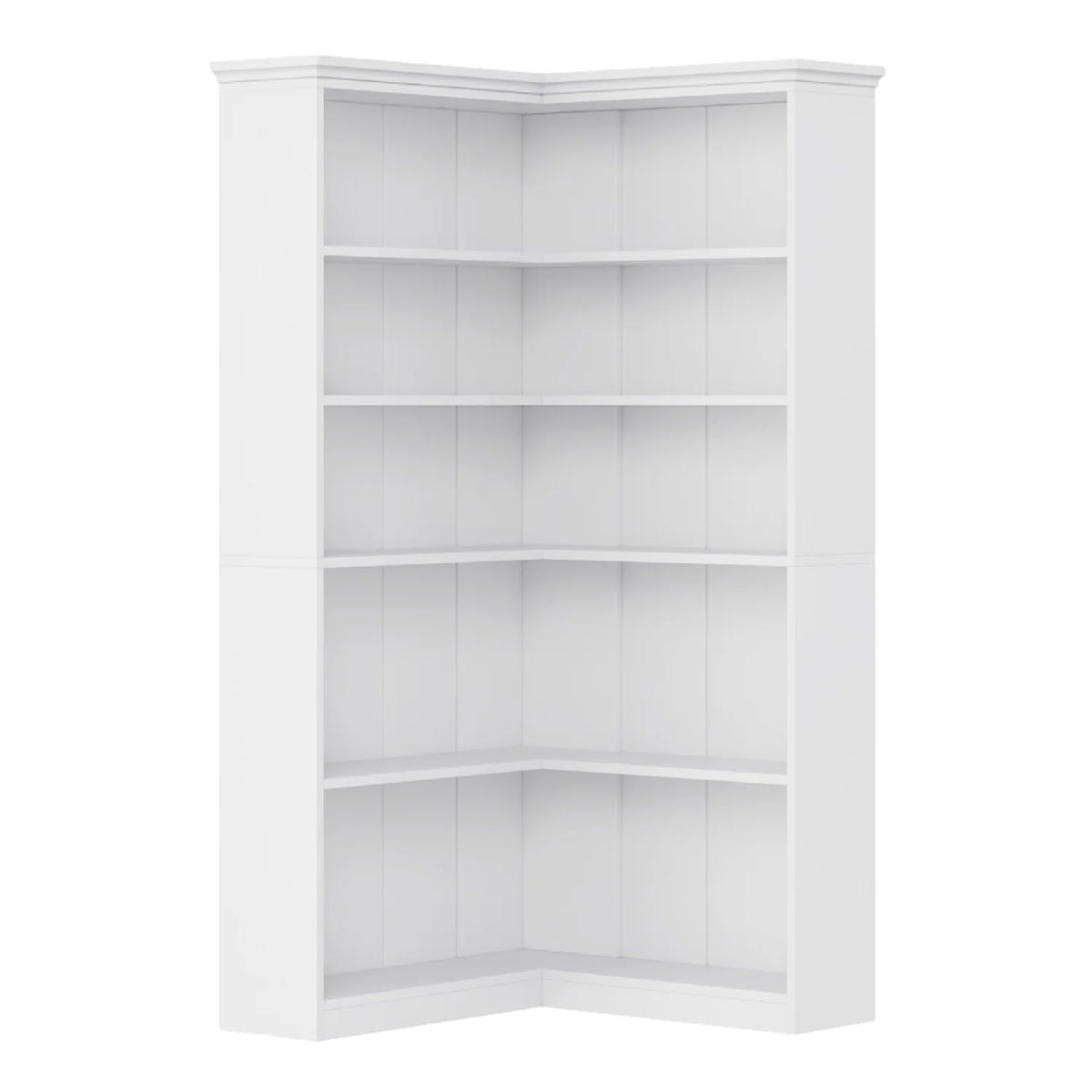 EuKer 5 Tier Corner Bookcase, L-Shaped Bookshelf with Large Storage Capacity for Living Room, Bedroom, Office (Half Panel, Retro Brown)