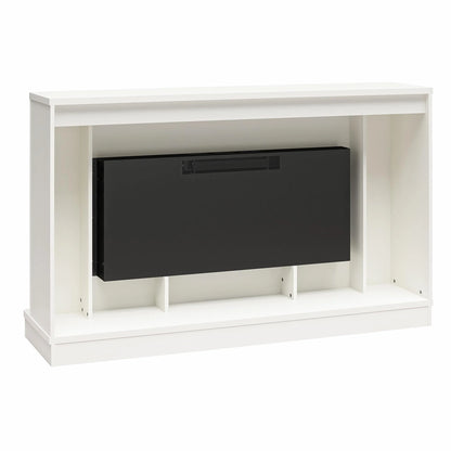 CosmoLiving by Cosmopolitan Rene Electric Fireplace Mantel 65" TV Stand with Multi-Color Flame and Crystal Ember Bed, Black