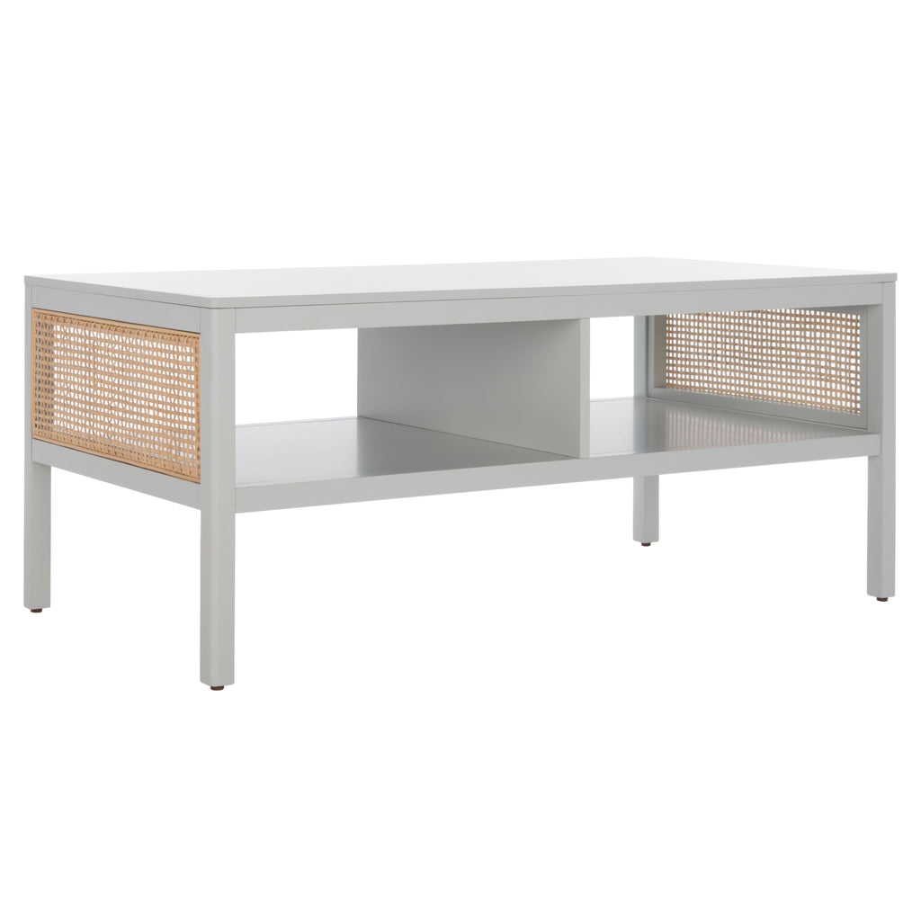 SAFAVIEH Miya Solid 2 Shelf Coffee Table Wood, Natural