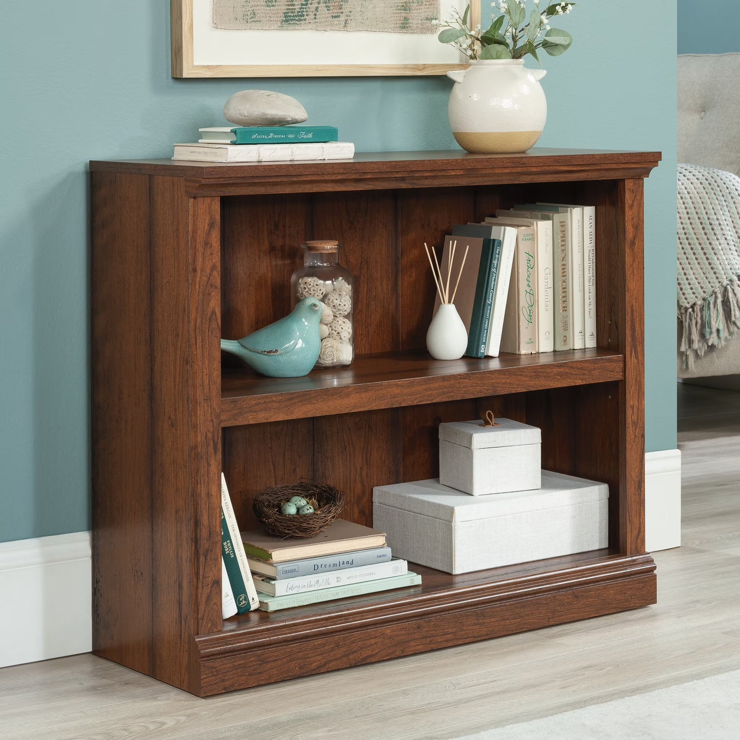 Sauder Select 2 Shelf Bookcase, Washington Cherry Finish