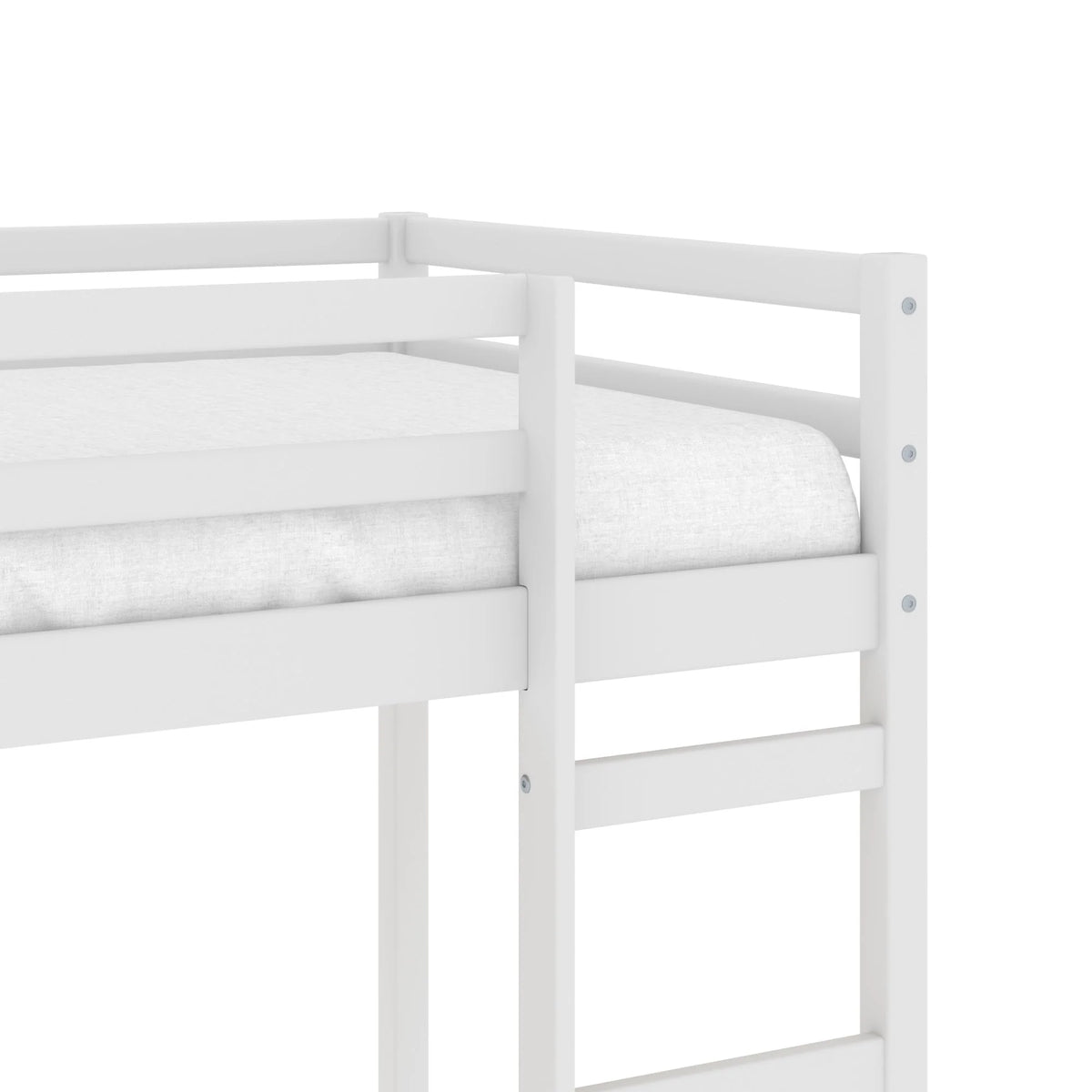 Hillsdale Campbell Wood Twin Junior Loft Bunk Bed, White