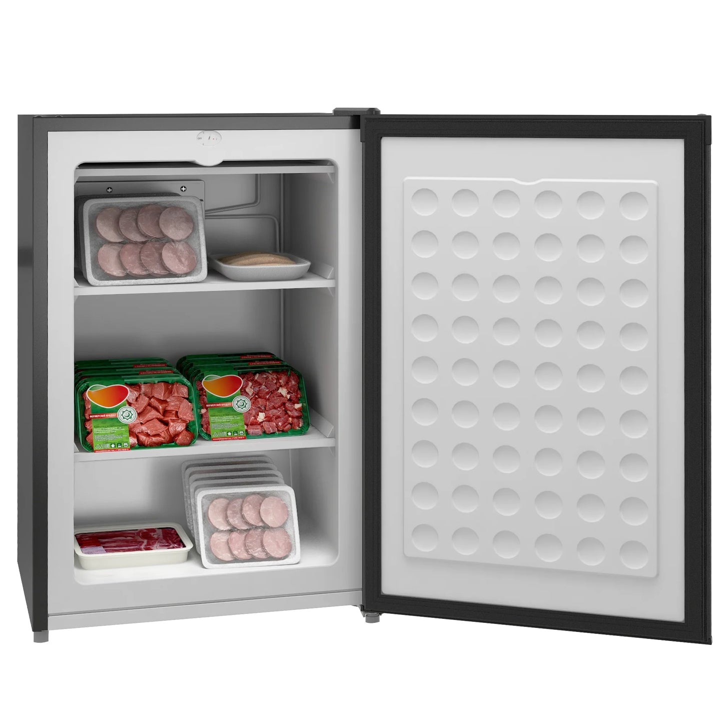 HOMCOM 3 Cu Ft Mini Freezer, Reversible Door, Under Counter Freezer, Black