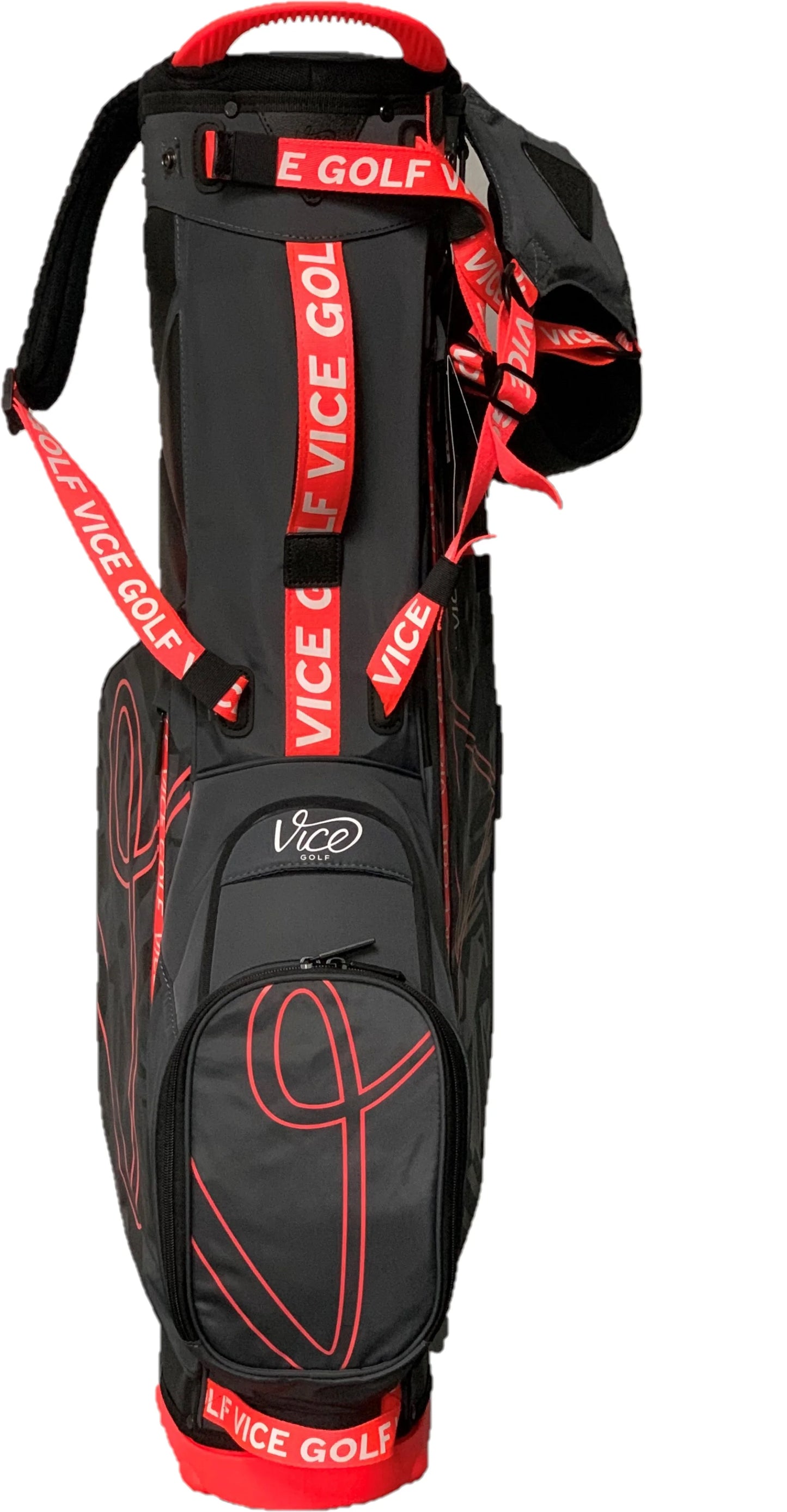 Vice Golf Smart Stand Bag Black/Neon Red
