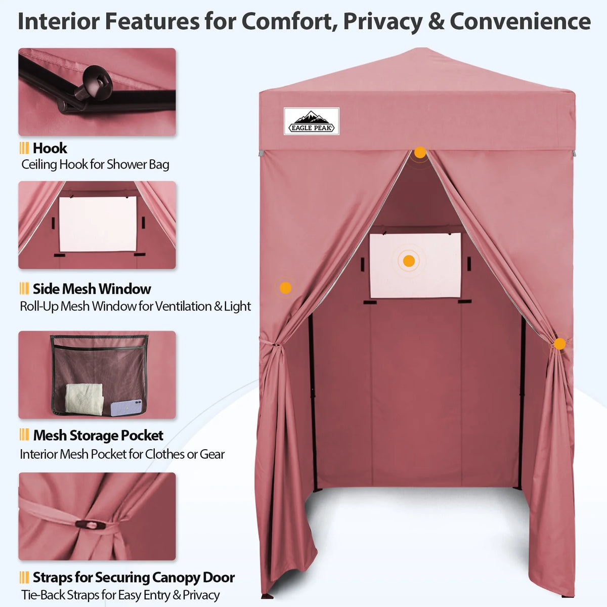 EAGLE PEAK Flex Ultra Compact 4 ft x 4 ft Pop-up Changing Room Canopy, Portable Privacy Cabana