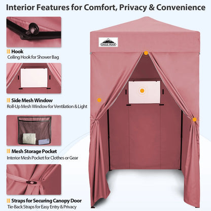 EAGLE PEAK Flex Ultra Compact 4 ft x 4 ft Pop-up Changing Room Canopy, Portable Privacy Cabana