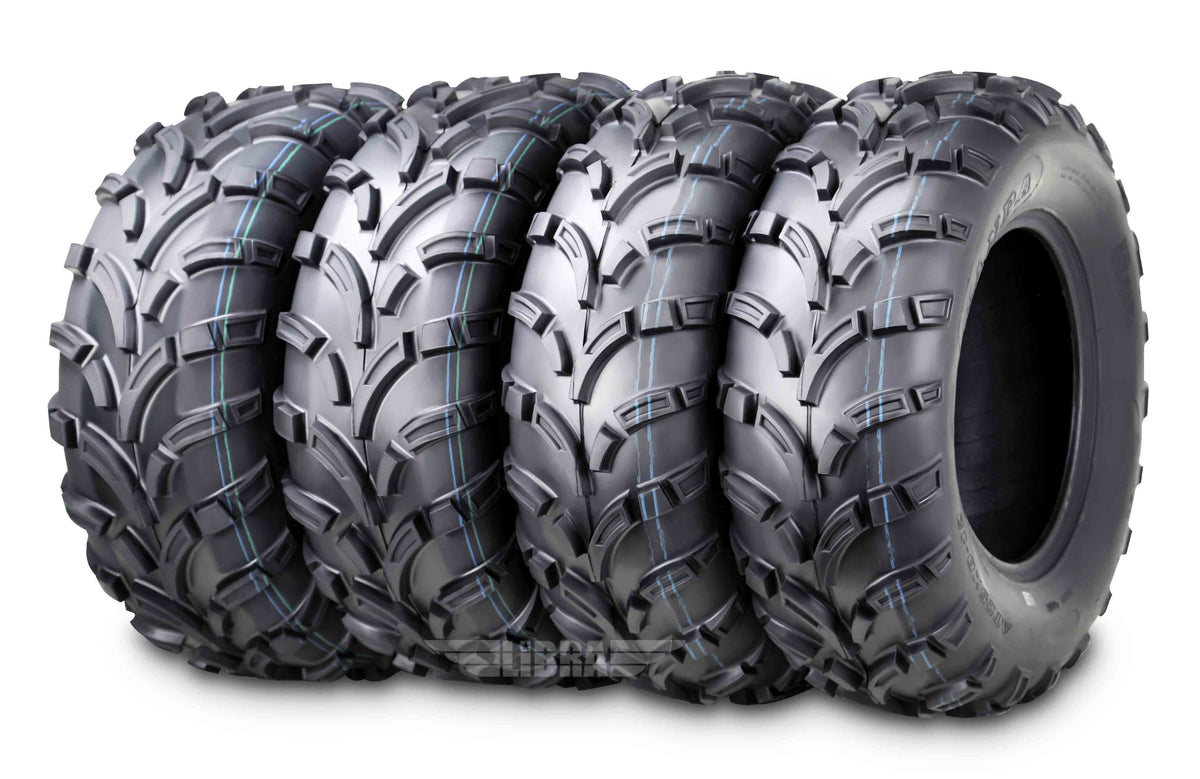 Wanda ATV/UTV Tires 25x8-12 Front & 25x10-12 Rear 6PR P373 - 10243/10244, Set 4