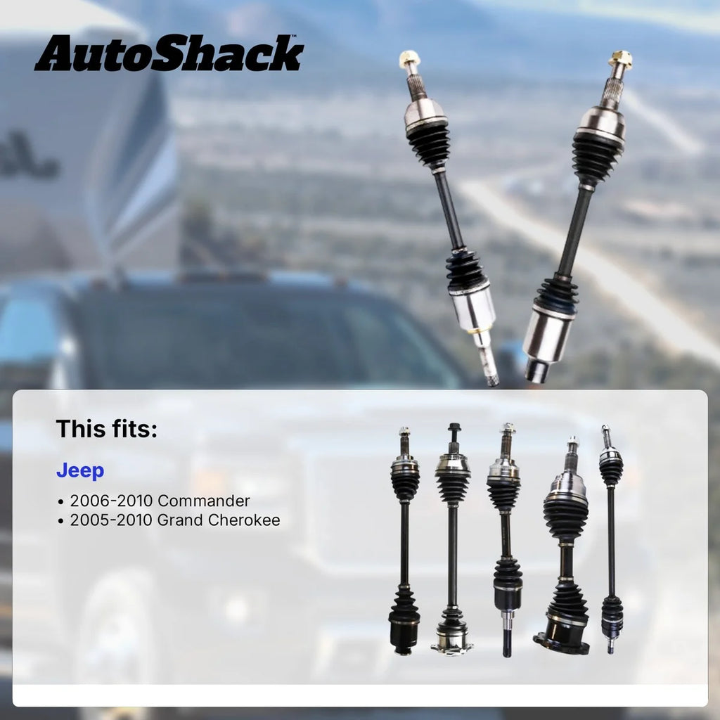 AutoShack Front CV Axle Shafts | Replacement for 2006-2010 Jeep Commander 2005-2010 Jeep Grand Cherokee | 2-PC