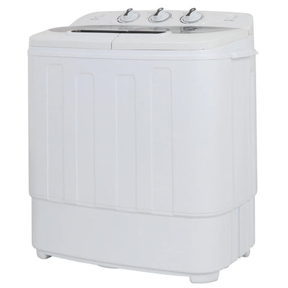 Compact Mini Twin Tub Washing Machine Portable 13lbs Laundry Washer and Dryer