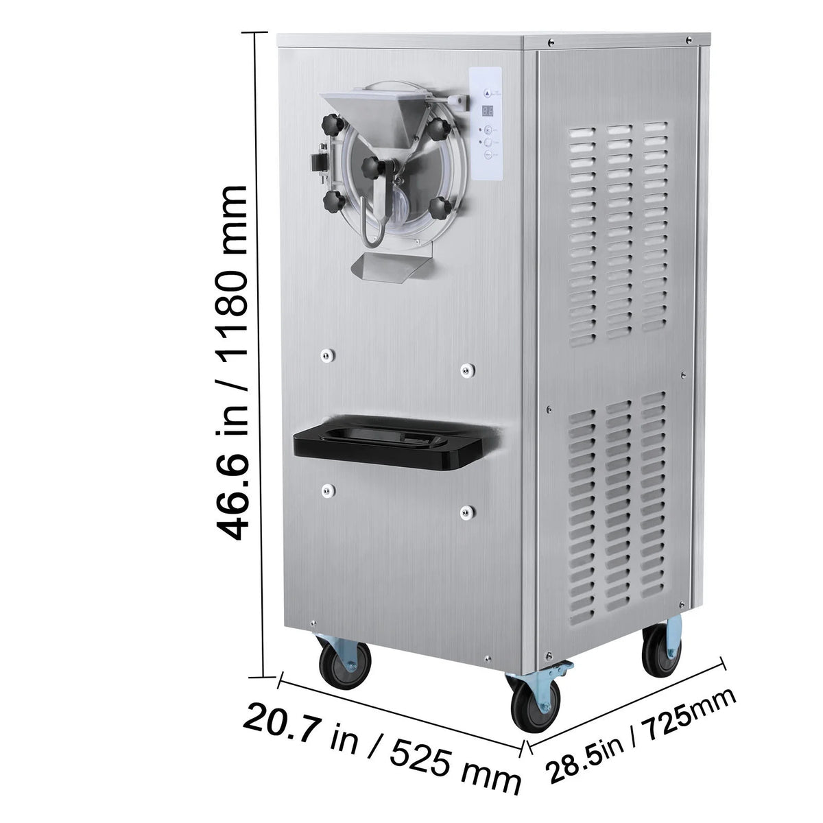 KFFKFF 20-25L/J Capacity Commercial Hard Farm Ice Cream Maker 1 Flavor Automatic Cleaning