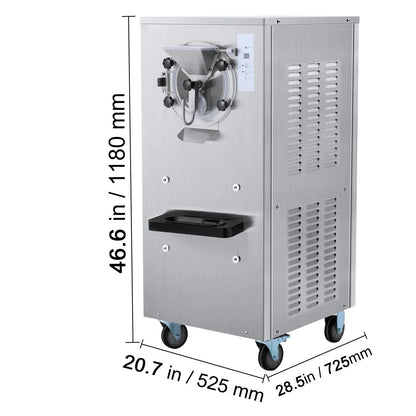 KFFKFF 20-25L/J Capacity Commercial Hard Farm Ice Cream Maker 1 Flavor Automatic Cleaning