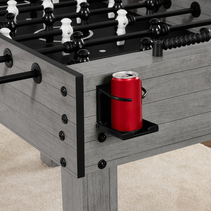 Best Choice Products Large 54in Full-Size Foosball Table for Home, Game Room w/ 2 Balls, 2 Cup Holders - Natural